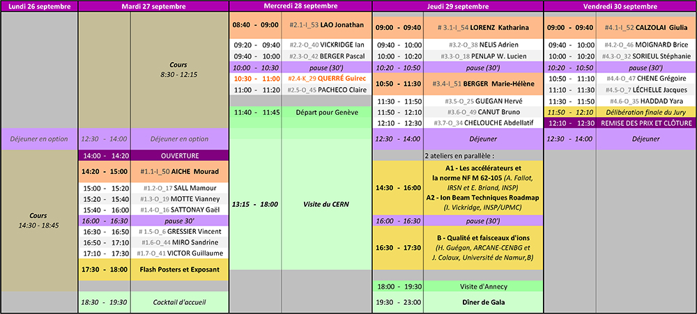 Programme général